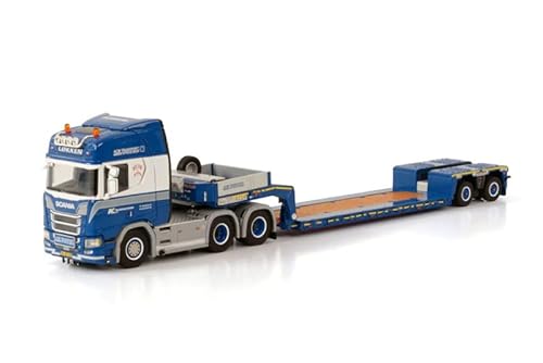 WSI für Scania R Highline 6X2 TAG AXLE Tieflader Euro 2 Achse AC MEJERIMASKINER 1/50 Druckguss, vorgefertigtes Modell von FloZ