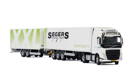 WSI für Volvo FH 4 Globetrotter 4X2 Straßenzug mit 5-Achsen Kombi Anhänger Segers Transport 1/50 DIECAST Truck Vorgebautes Modell von FloZ