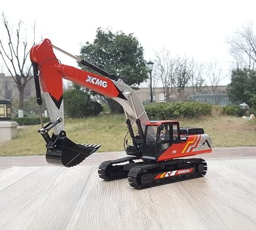 XCMG XE380DK Bagger rot und weiß 1/30 Druckguss-LKW vorgebautes Modell von FloZ