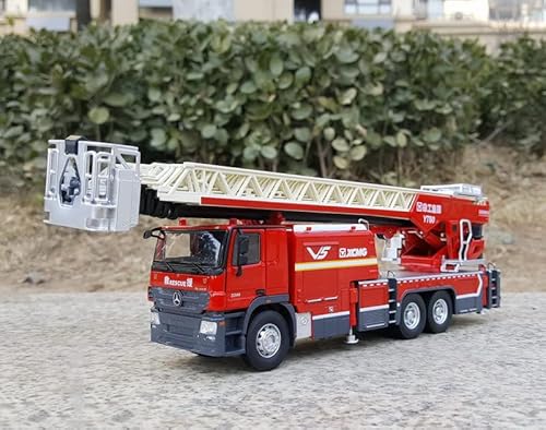 XCMG für Mercedes für Benz YT60 Leiter Feuerwehrauto 1/50 Druckguss, vorgebautes Modell von FloZ