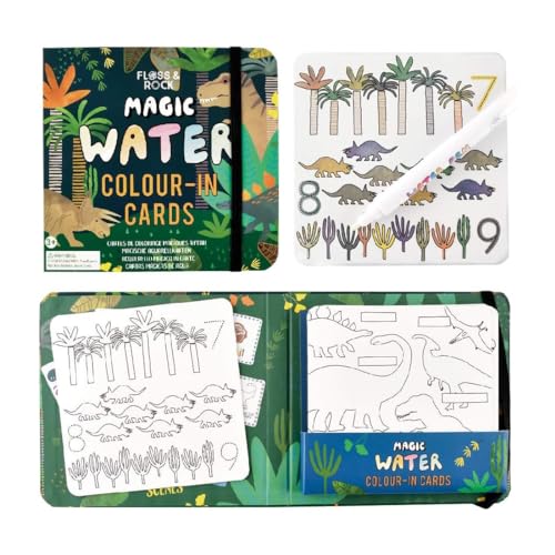 Floss & Rock Dino Magic Water Card Block und Stift von Floss & Rock