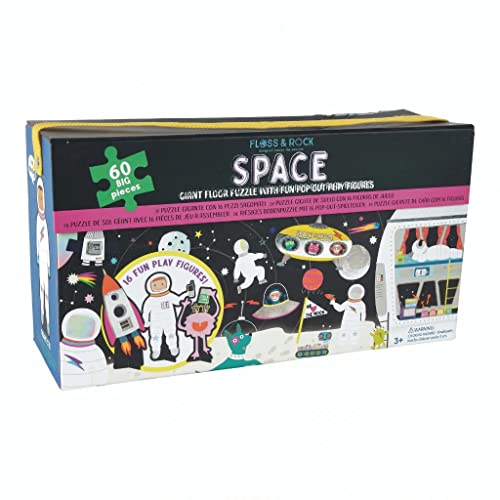 Floss & Rock Riesiges Bodenpuzzle mit ausklappbaren Figuren, 60 Teile von Floss & Rock