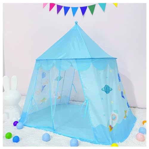 Floving Kinderzelt für drinnen Spielzelt mädchen Spielzelt Haus Junge Haus für Kinder Tipi Zelt für Kinder Pop up Zelt Kinder (Blau) von Floving