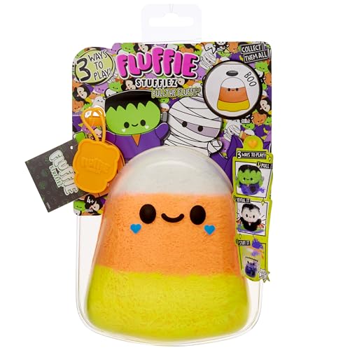 Fluffie Stuffiez Halloween Candy Corn - Kleines Plüsch-Sammlerstück - Überraschung beim Auspacken - Kuschelweicher ASMR Flaum - Fidget, Basteln, Fell Abziehen - für Kinder ab 4 Jahren und Sammler von Fluffie Stuffiez