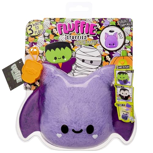 Fluffie Stuffiez Halloween Fledermaus - Kleines Plüsch-Sammlerstück - Überraschung beim Auspacken - Kuschelweicher ASMR Flaum - Fidget, Basteln, Fell Abziehen - für Kinder ab 4 Jahren und Sammler von Fluffie Stuffiez