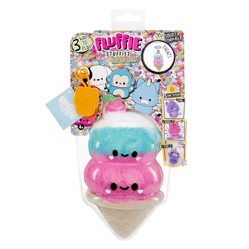 Fluffie Stuffiez Eiscreme - Kleines Plüsch-Sammlerstück - Überraschung beim Auspacken - Kuschelweicher ASMR Flaum - Fidget, Basteln, Fell Abziehen - für Kinder ab 4 Jahren und Sammler von Fluffie Stuffiez