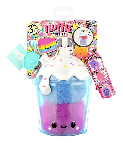 Fluffie Stuffiez Kleine Plüschfigur zum Sammeln - Boba Drink - Überraschung beim Auspacken - Knuddelige, Flauschige DIY Plüschtiere aus der Treats Family - Taktiler Spiel - ab 4 Jahren von Fluffie Stuffiez