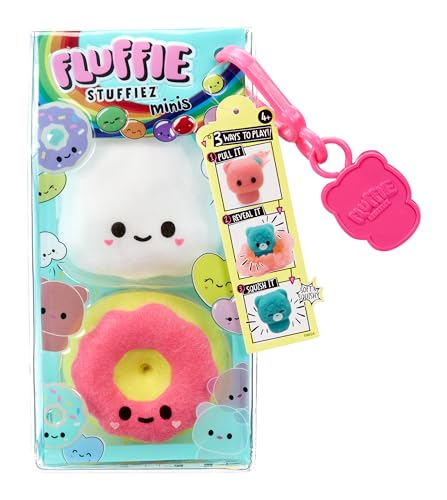 Fluffie Stuffiez Minis – Popcorn und Donut – Weiche und Knautschige Mini-Sammelstücke – Überraschung beim Auspacken – Taktiles- und Fidget-Spiel zum Selbermachen – für Kinder ab 4 Jahren von Fluffie Stuffiez