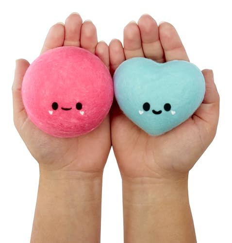 Fluffie Stuffiez Minis – Runder Bonbon und Herz-Bonbon – Weiche und Knautschige Mini-Sammelstücke – Überraschung beim Auspacken – Taktiles- und Fidget-Spiel zum Selbermachen – für Kinder ab 4 Jahren von Fluffie Stuffiez