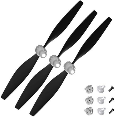 FLYCOLOR 3 Sets F4U RC Flugzeugpropeller mit Propellersparern und Adaptern für VolantexRC 761-8 761-9 T28 Flugzeug von FLYCOLOR