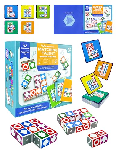 The Puzzle Building Cubes Funny Faces, Wooden Expressions Matching Block Puzzles Magic Cube Face Pattern Building Blocks Jigsaw Puzzle Game 2.0 for Adults von Flying Banana