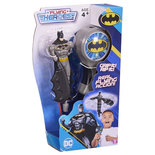 BANDAI Flying Heroes, Fliegendes Spielzeug mit seinem Launcher, DC Batman, Mehrfarbig CO07988 von BANDAI