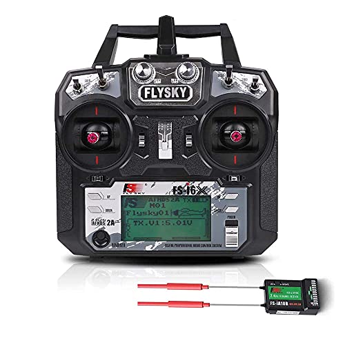 Flysky FS-i6X 10CH 2.4GHz AFHDS RC Transmitter mit FS-iA10B Empfänger ( Modus-2 Left Hand Throttle ) von Flysky