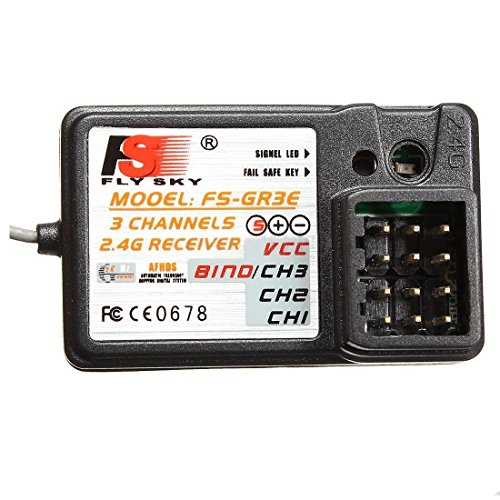 FlySky FS-GR3E 3CH 2.4 GHz Empfaenger GT2 GT3 GT3B GT3C GR3C RC Auto Boot Modell Empfaenger von QWinOut