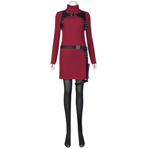 Fmarche Halloween Kostüm Frauen Ada Wong Kostüm RE4 Remake Kleid Halloween Karneval Cosplay Kostüm (2XL) von Fmarche