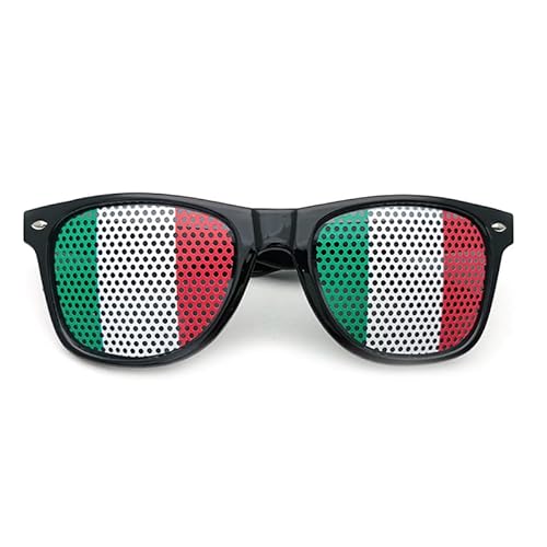 Fmarche Sonnenbrille Flagge Land Ein Paar Brille Gitter Löcher Brille Halter Dekoration Zubehör Foto Brille Party Sport Fußball (Italien) von Fmarche