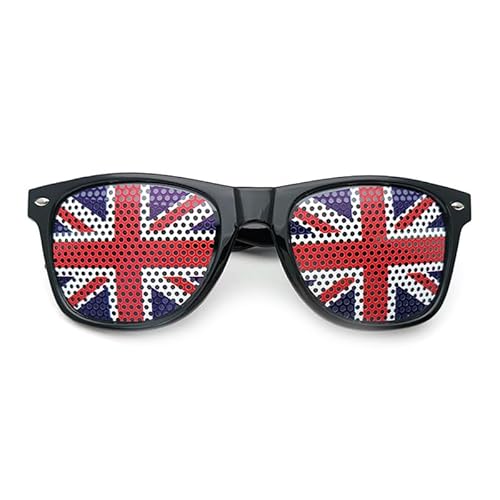 Fmarche Sonnenbrille Flagge Land ein Paar Brille Gitter Löcher Brille Halter Dekoration Zubehör Foto Brille Party Sport Fußball (UK) von Fmarche