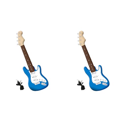 Fmoutyy 2 Stück 43,2 cm Gitarrenspielzeug für Kinder, 4 Saiten, E-Gitarre, Musikinstrumente für Kinder, elektronisches Instrument, Spielzeug, C von Fmoutyy