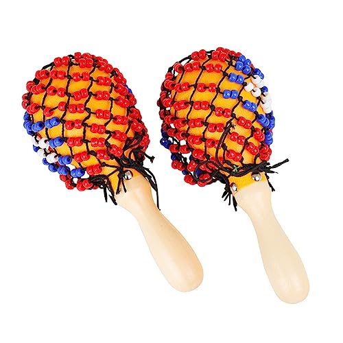 Fmoutyy 2 Stück Maraca-Rasseln Aus, Musikinstrument, Musikalisches Partygeschenk für Kinder von Fmoutyy