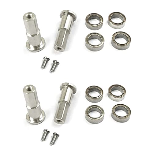 Fmoutyy 2 x 5 mm Metall-Kombinierer, Radnabe, Sechskant-Adapter mit Lager, Upgrade-Zubehör für D12 1/10 RC , Autoteile von Fmoutyy