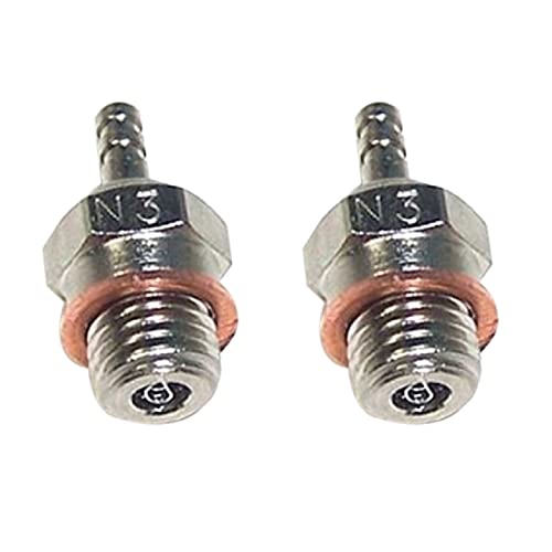 Fmoutyy 2 x N3 Hot Glow Plug Spark für 70117 1/10 1/8 RC Truck Nitro Motorteile von Fmoutyy