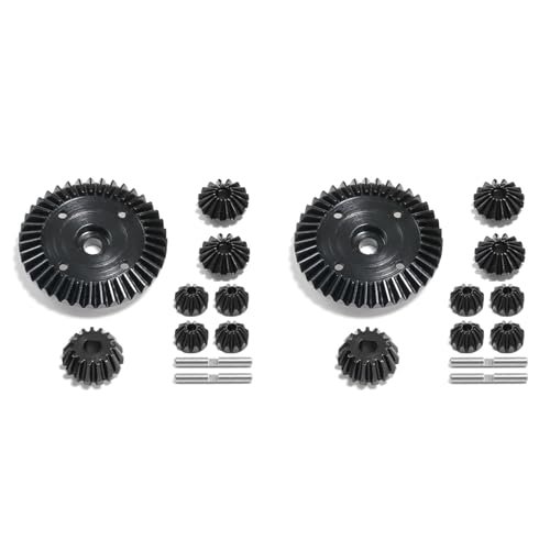 Fmoutyy 2 x XV02 TT02 TT02B 45-Gauge-Stahl-Komplettsatz aus Differentialgetriebe + Hauptgetriebe-Set, Stahlgetriebe (C) von Fmoutyy