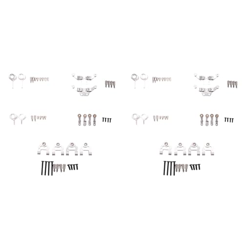 Fmoutyy 2Satz Metall Verbesserte Teile Lenkung Cup Swing Arm Plate Set für P929 P939 K969 K979 K989 K999 1/28 RC Auto, Silber von Fmoutyy