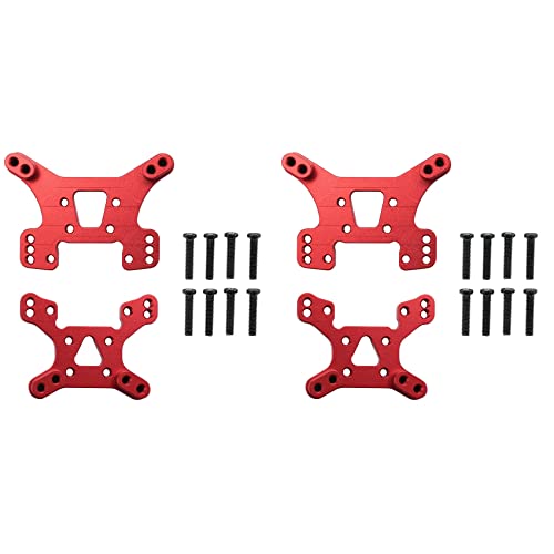 Fmoutyy 2X 144001 Teil Shock Tower Board Set Vorne und Hinten Zubehör Teile für 144001 1/14 4WD RC Auto, Rot von Fmoutyy