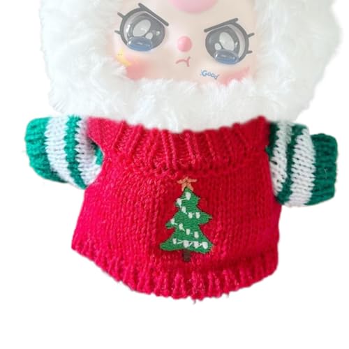 FmtwPhn 20 cm Puppenpullover, 20 cm Plüschpuppenpullover - Plüschpuppen-Anziehkleidung - Weihnachtskleidung für Stoffpuppen, süßes Puppen-Kleidungs-Outfit von FmtwPhn