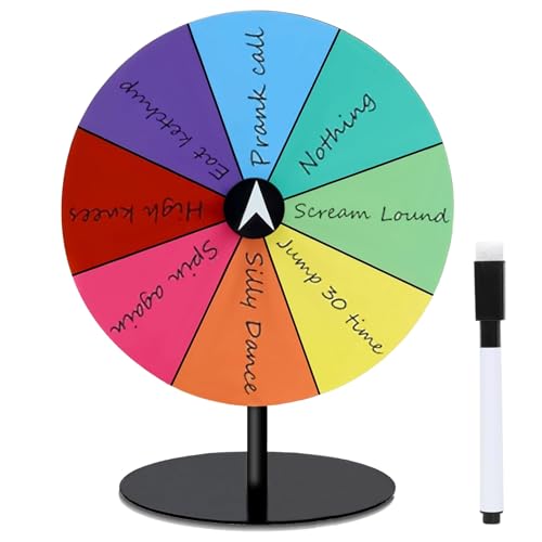 FmtwPhn Drehrad für Preise, drehbares Glücksrad mit Ständer, trocken abwischbar, bunt, für Neujahr, Party, Abschlussfeier, Karneval, Einweihung, Geburtstag FmtwPhn Drehrad für Preise, drehbares Glücksrad mit Ständer, trocken abwischbar, bunt, für Neujahr, Party, Abschlussfeier, Karneval, Einweihung, Geburtstag von FmtwPhn