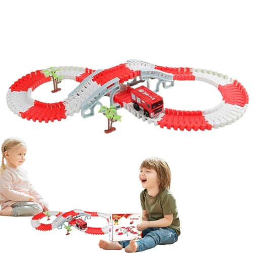 FmtwPhn Eisenbahnset für Kleinkinder von 2–4 Jahren, Rennstrecken für Kinder von 3–5 Jahren - Spielzeug für Kleinkinder, pädagogisches Rennbahn-Zug-Set,Kindereisenbahn-Set, Konstruktionsspielzeug von FmtwPhn