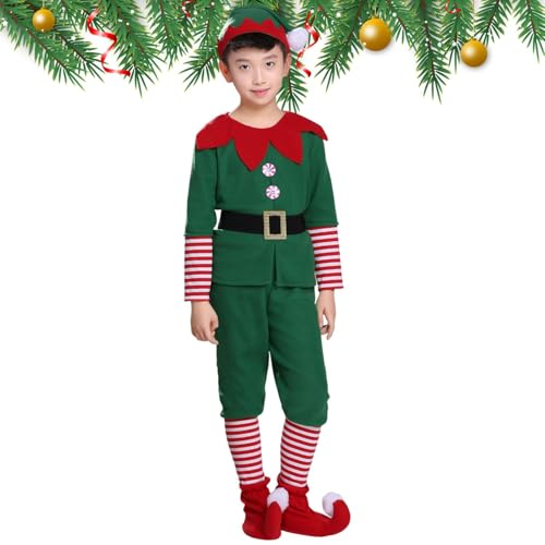 FmtwPhn Elfenkostüm für Kinder, Elfenkostüm für Erwachsene,Weihnachtsmann-Helfer-Kostüme für den Urlaub | Weihnachtselfen-Kostüm für Kinder und Erwachsene, Cosplay-Kleidung für Weihnachten von FmtwPhn