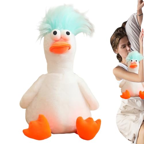 FmtwPhn Gefüllte Ente, Enten-Plüschtier - Weiches Puppenspielzeug mit pelzigem Haar,Kuschelige kleine Plüschtiere, anschmiegsame Plüschpuppen für und Mädchen von FmtwPhn