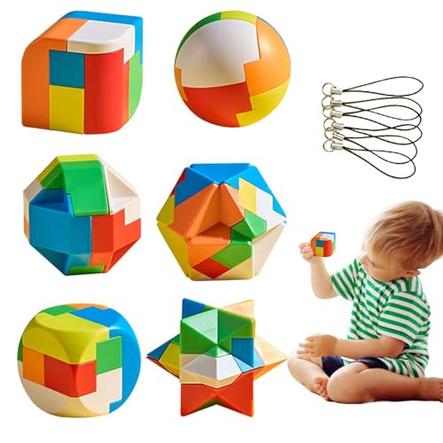 FmtwPhn Gehirn-Puzzle, Denksport-Puzzle für Kinder | Intelligenzspielzeug für Kinder,Schalten Sie das Interlock 3D Brain Puzzle Teaser Kongming Lock für Kinder frei von FmtwPhn