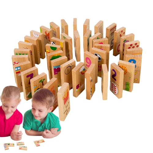 FmtwPhn Holzpuzzles für Kleinkinder,Holzpuzzle für Kleinkinder - Klassisches 40X-Puzzle aus Holz,Zahlenspiele für Vorschulkinder, Lernpuzzle aus Holz für Kinder ab 3 Jahren, Kleinkinder und von FmtwPhn