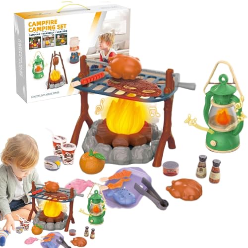 FmtwPhn Kinder-Camping-Set, Kinder Spielen Camping-Spielzeug - Spielen Sie EIN Lagerfeuer-Set für EIN Rollenspiel im Freien,Spielküche, Campingausrüstung, Outdoor-Spiel, lehrreich, lustig, von FmtwPhn