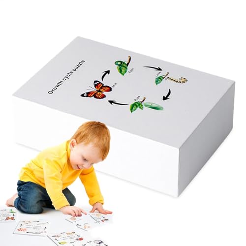 FmtwPhn Lebenszyklus -Wissenschafts -Kit, Vorschulwissenschaftsspielzeug - Vorschule Science Kit Lustige Lebenszyklusschale - Bildungsinstrument interaktive Puzzlespiele für Kinder im Alter von 3 bis von FmtwPhn