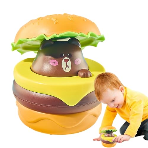 FmtwPhn Push-and-Go-Autospielzeug, Auto zum Zurückziehen - Tier in einem Hamburger-Handschiebeauto-Spielzeug - Feinmotorik-Spielzeug für und Mädchen, reibungsbetriebenes Auto, frühes Lernspielzeug von FmtwPhn