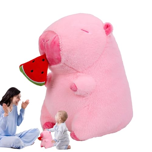 FmtwPhn Rosa Capybara Plüsch, Capybara Plüschtier - Bunte Capybara-Plüschtiere, lustige Kuscheltiere - Innovatives gefülltes Plüschpuppen-Capybara-Kissen für Wohnzimmer und Schlafzimmer von FmtwPhn