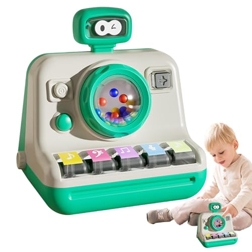 FmtwPhn Spielzeugklavier, Kindertastaturspielzeug,Musikspielzeug in Kameraform mit Ton und Licht - Lernspielzeug, Lernaktivitäten, Spielzeug für die frühe Entwicklung für Kinder im Alter von 0–3 von FmtwPhn