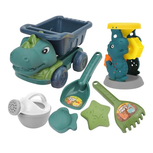 FmtwPhn Strandspielzeug für Kinder,Strandspielzeug für Kleinkinder, Sandkasten-Set mit Dinosaurier-Motiv und Muldenkipper, Glatte, tragbare Strandspielzeuge für Garten, Spielplatz, Strandbereiche von FmtwPhn