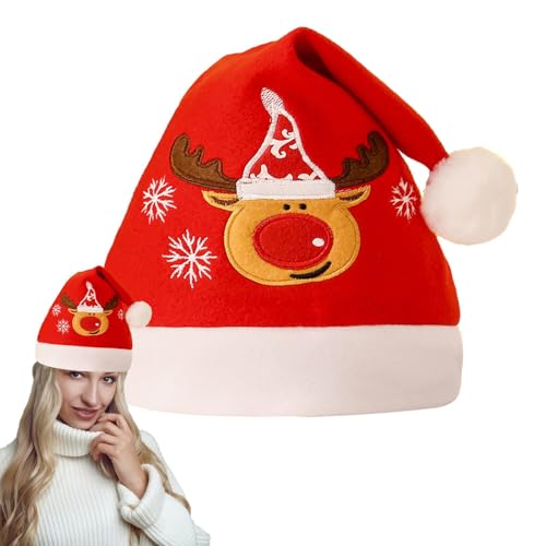 FmtwPhn Weihnachtsmütze für Kinder, Cartoon-Kostüm, Hutdekoration, Plüsch-Foto-Haarreifen, bequemer Urlaubs-Kopfschmuck, bezaubernd für Cosplay-Kostüm von FmtwPhn