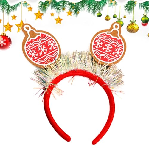 FmtwPhn Weihnachtsstirnbänder, Weihnachtsstirnbänder für Erwachsene,Weihnachtsmann-Pailletten-Haarreifen für Cosplay | Kreatives Weihnachtsstirnband für Frauen, Erwachsene, Kinder von FmtwPhn