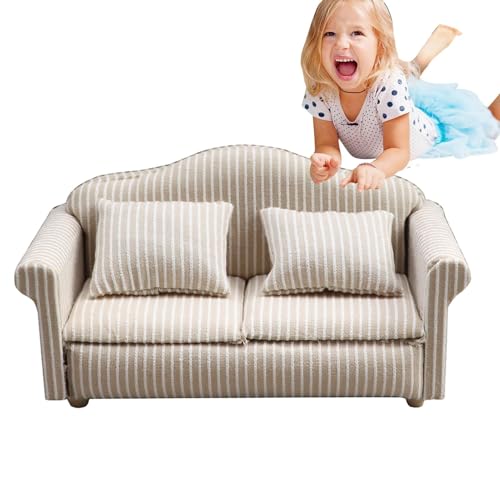 FmtwPhn Wichtel Möbel Sessel, Puppenhaus Sofa Tuch Couch Sessel Sofa, Dollhouses Sofa Miniatur Sessel, Sofa Puppenhaus Möbel Puppenhaus Zubehör, Puppenhaus Sofa Couch Miniatur von FmtwPhn