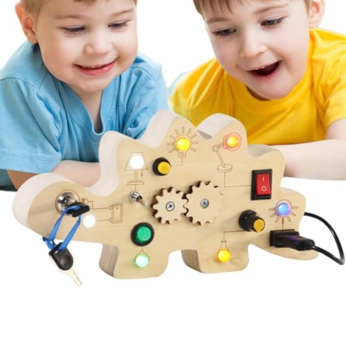 Aktivitätsbrettspielzeug,-Schaltbrett | Sensorisches Brettspielzeug Aktivitätsschaltbrett,Lernaktivitäten im Vorschulalter, Reisespielzeug, LED-Lichtschalter-Spielzeug für Kinder, und Mädchen ab 3 Jah von Fmzrbnih