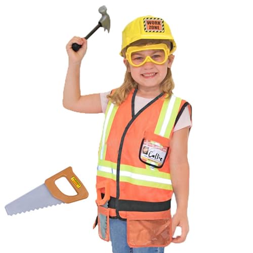 Bauarbeiter-Kostüm Für – 5-teiliges Cosplay-Kostüm-Uniform-Set, Bauarbeiter-Kostüm Für | Ingenieursarbeiter-Rollenspiel-Kostüm-Anziehset, Bauarbeiter-Outfit Für Kinder von Fmzrbnih