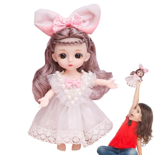 Bjd-Puppe – Bjd-Puppe, Prinzessin, Anime-Puppe, Tragbare Puppe Mit Kugelgelenk | 13 Gelenke Bewegliches 6,3-Zoll-schönes Mädchen-Anziehspielzeug, Multifunktionale Anime-Bjd-Puppe, Anime-Spielzeug Für von Fmzrbnih