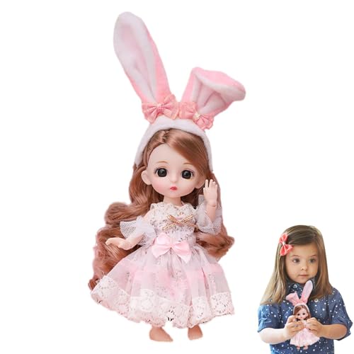 Bjd-Puppe – Bjd-Puppe, Prinzessin, Anime-Puppe, Tragbare Puppe Mit Kugelgelenk | 13 Gelenke Bewegliches 6,3-Zoll-schönes Mädchen-Anziehspielzeug, Multifunktionale Anime-Bjd-Puppe, Anime-Spielzeug Für von Fmzrbnih