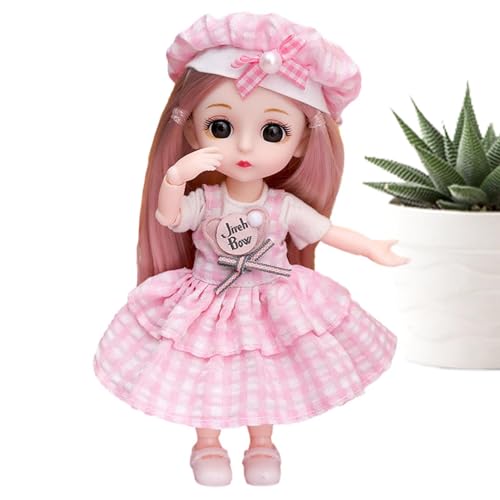 Bjd-Puppe – Bjd-Puppe, Prinzessin, Anime-Puppe, Tragbare Puppe Mit Kugelgelenk | 13 Gelenke Bewegliches 6,3-Zoll-schönes Mädchen-Anziehspielzeug, Multifunktionale Anime-Bjd-Puppe, Anime-Spielzeug Für von Fmzrbnih