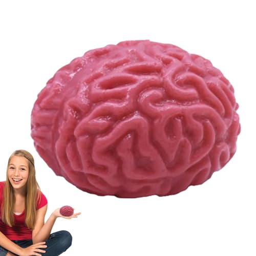 Brain Squeeze Balls – Realistisches Fake-Organ, Fördert Gesundes Denken | Multifunktionales, Blutiges, Gruseliges Halloween-Quetschspielzeug, Stressbälle Mit Langsamem Rückprall Für Halloween-Partys, von Fmzrbnih